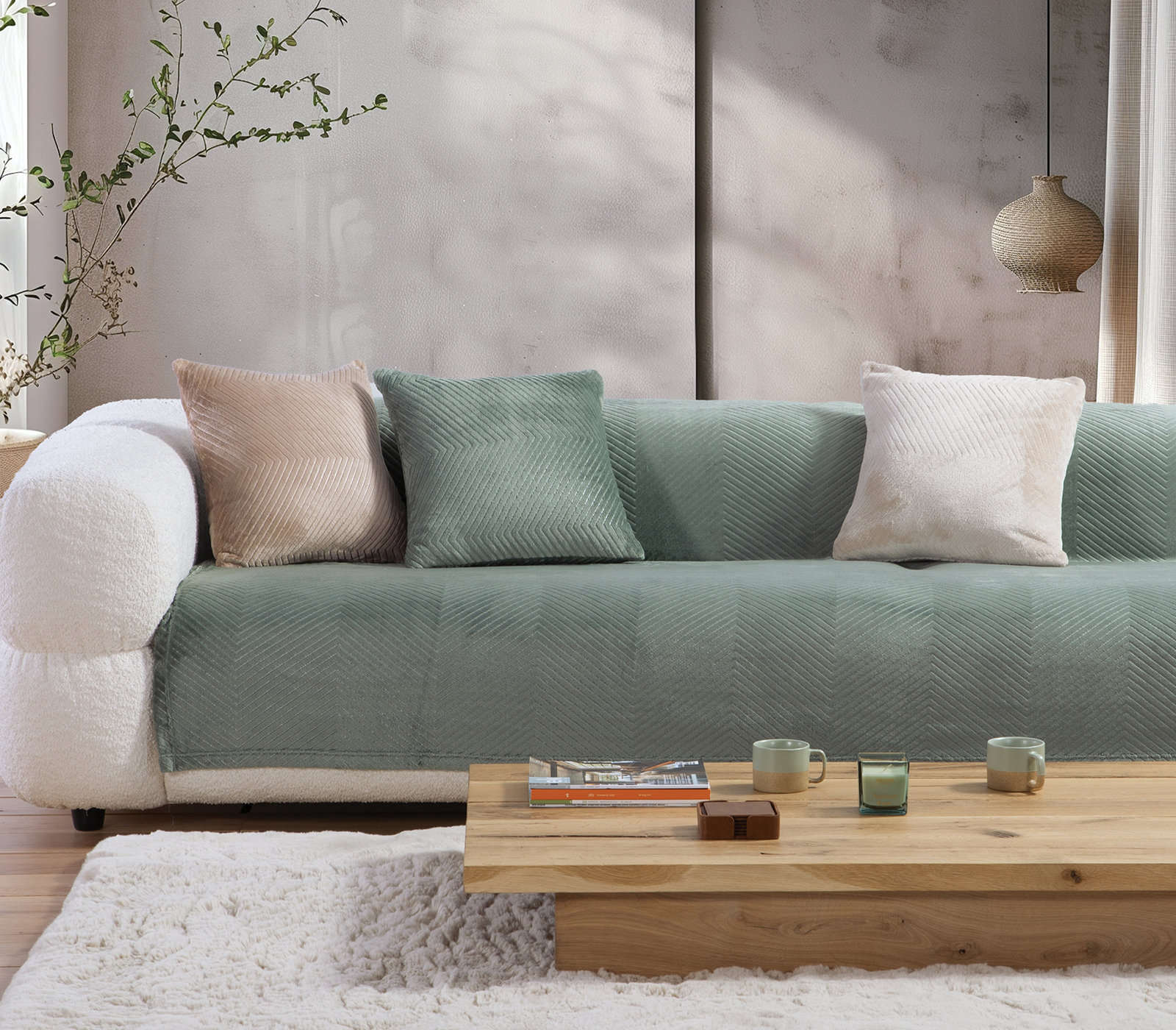 Ριχτάρι Πολυθρόνας Nef-Nef Homeware Dakari 130X180 Green