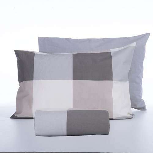 Παπλωματοθήκη Υπέρδιπλη Nef-Nef Homeware (Σετ) Casual Check 240x230 Grey