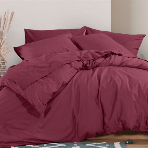 Μονή Παπλωματοθήκη Βαμβακερή Nef-Nef Homeware Basic-22 160x240 Bordo