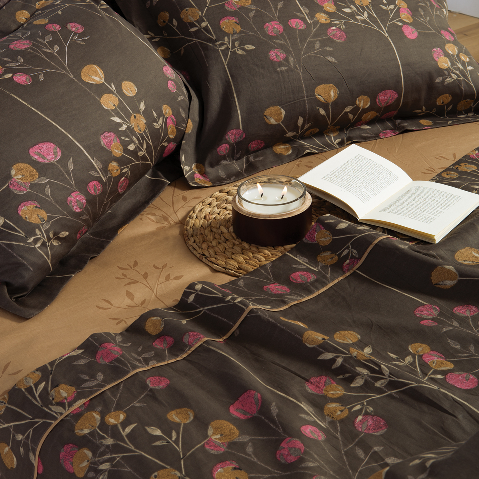 Υπέρδιπλα Σεντόνια Nef-Nef Homeware (Σετ) Βαμβακοσατέν με Λάστιχο Audrey 240Χ270 Βrown