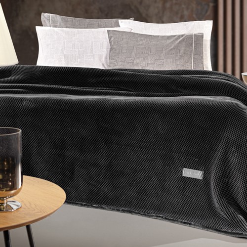 Κουβέρτα Υπέρδιπλη Guy Laroche Cheval 220x240 Anthracite