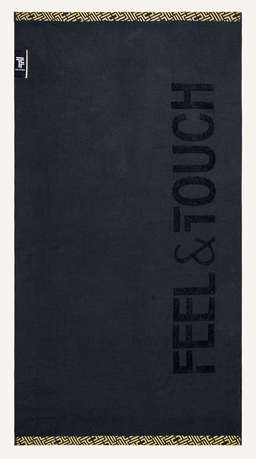 Πετσέτα Θαλάσσης Feel and Touch Sunny Black  90X180