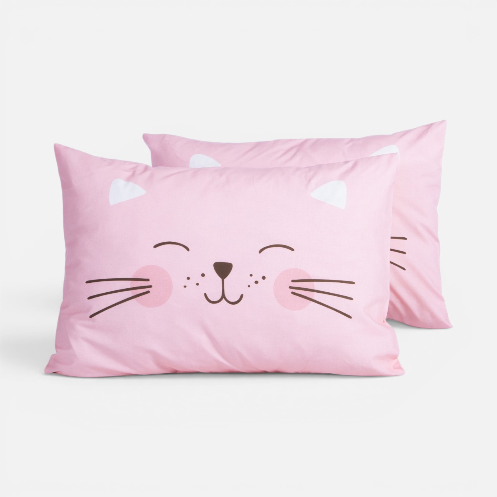 Παιδική Μαξιλαροθήκη Nef-Nef Homeware Happy Cat Pink