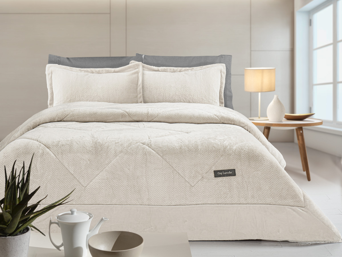 Κουβερτοπάπλωμα Υπέρδιπλο Guy Laroche Moore Ivory 220X240