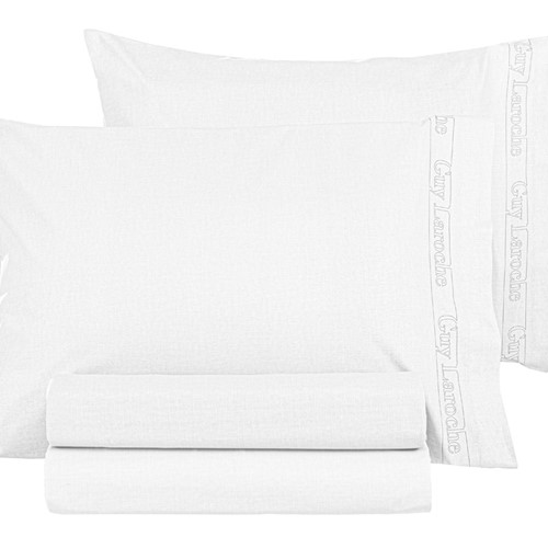 Σεντόνι Υπέρδιπλο Guy Laroche Color Plus με λάστιχο 160X200+32 White