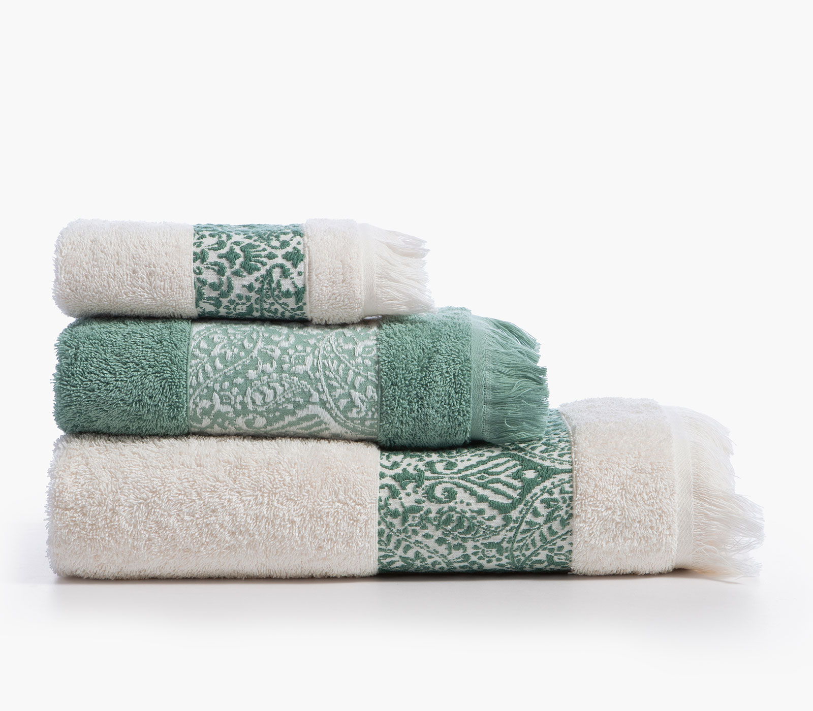 Σετ Πετσέτες Nef-Nef Homeware (3ΤΜΧ) Jetrix Ecru/Green