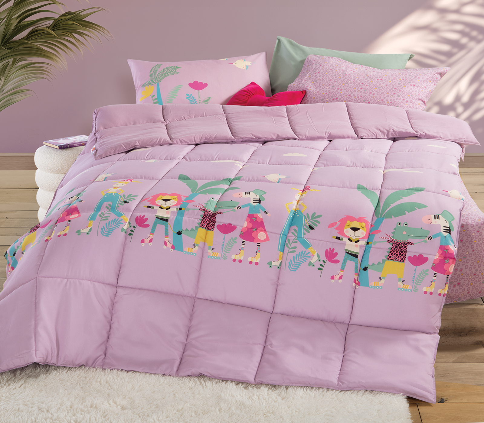 Παιδικό Πάπλωμα Nef-Nef Homeware Roller Friends 160x220 Lilac