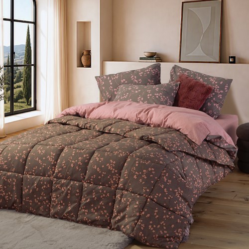 Πάπλωμα Υπέρδιπλο Nef-Nef Homeware Floriva 240x220 Βrown
