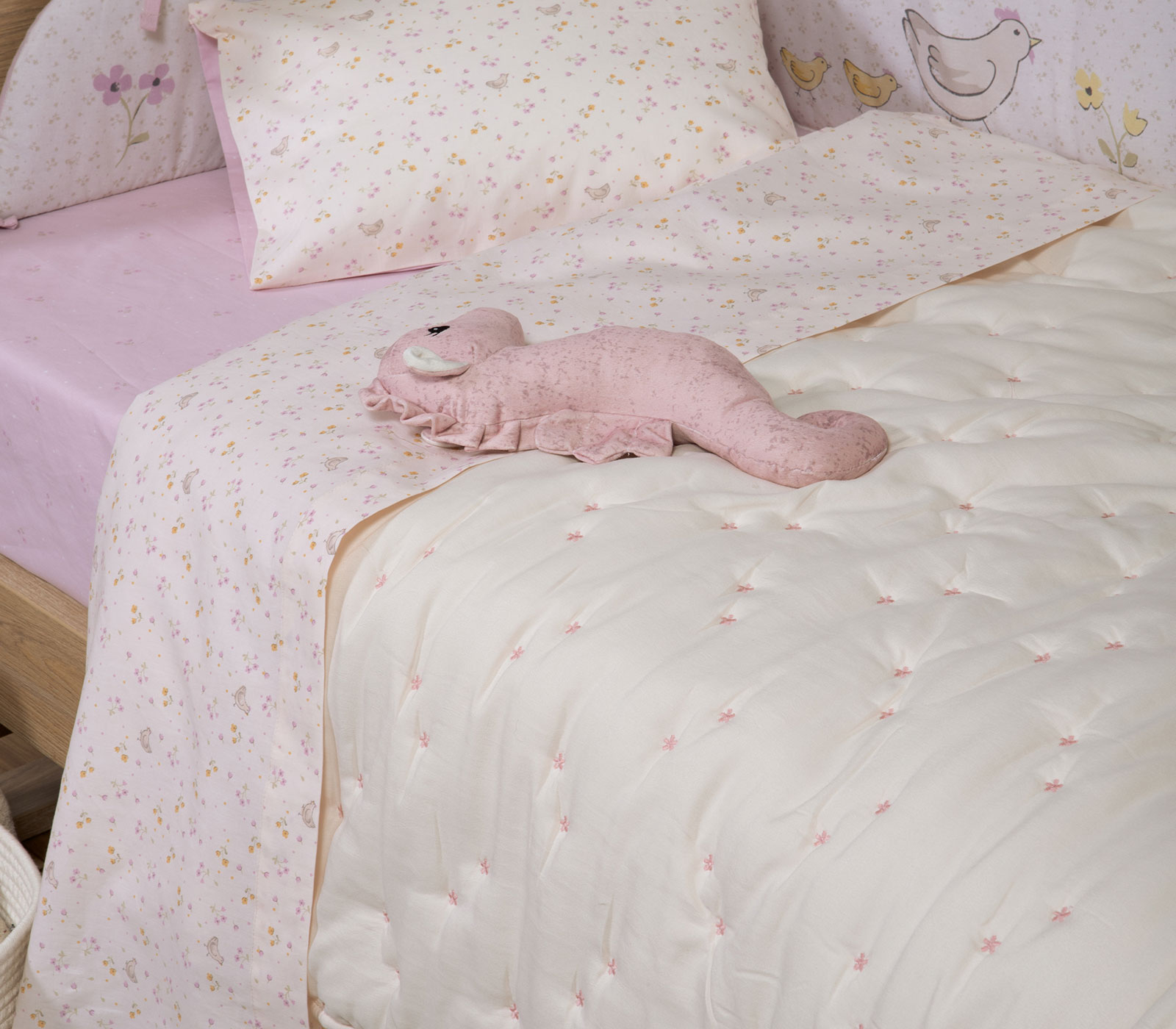 Κουβερλί Nef-Nef Homeware Special Flower 80X110 Ecru