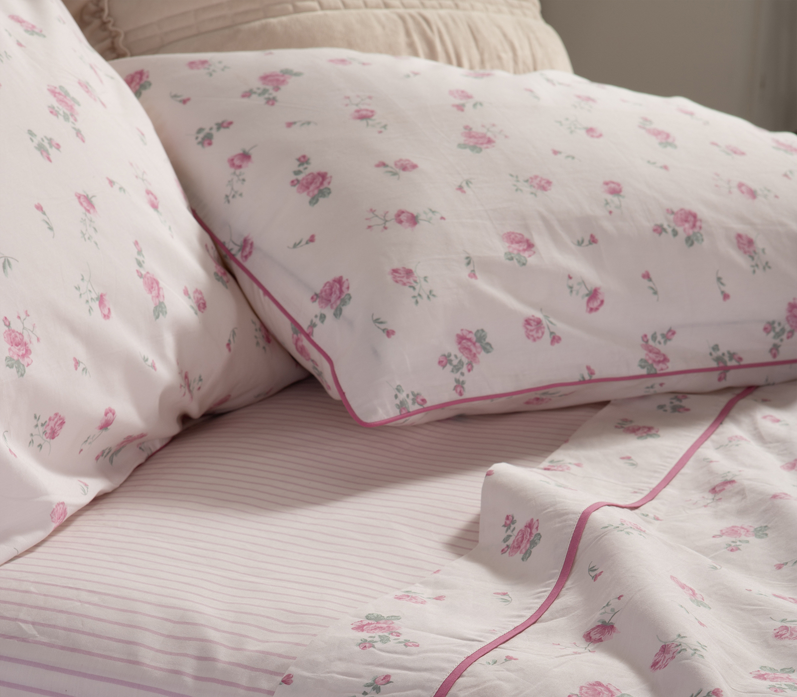 Σεντόνια King Size Nef-Nef Homeware (Σετ) Loraley 280X270 Pink