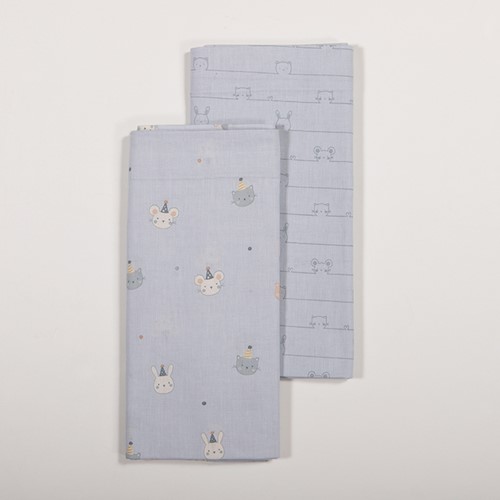 Βρεφικά Σεντόνια Λίκνου Nef-Nef Homeware Special Party Blue