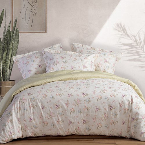 Παπλωματοθήκη Υπέρδιπλη Nef-Nef (Σετ) Vana 230x240 Ecru/Grey