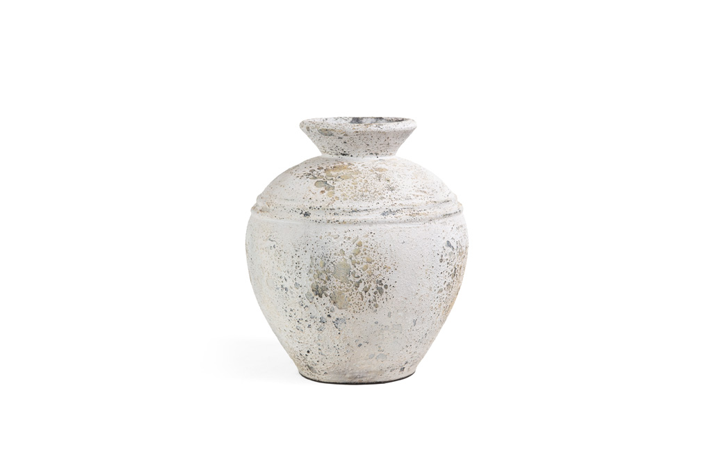 Διακοσμητικό βάζο Bianca Boho White Medium (35x35x40) GRC Soulworks 