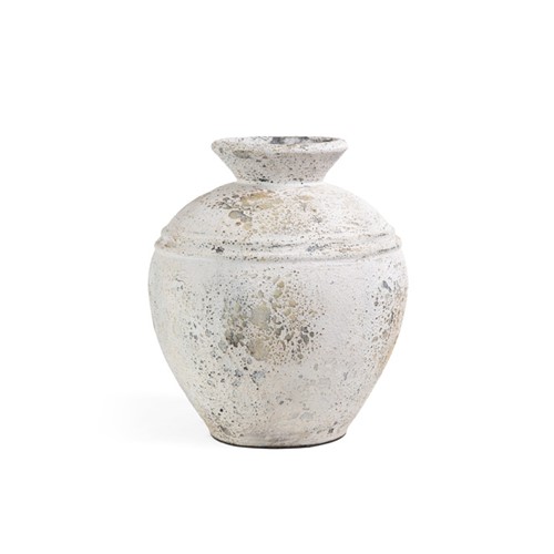 Διακοσμητικό βάζο Bianca Boho White Medium (35x35x40) GRC Soulworks