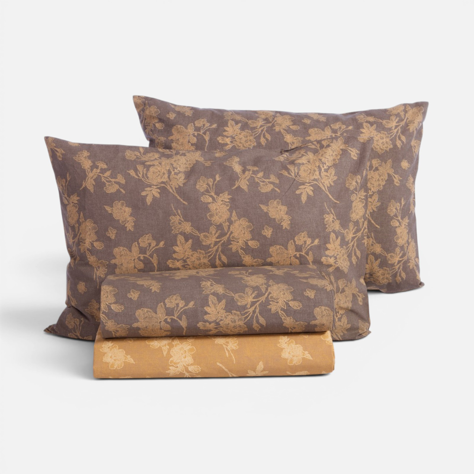 Μονά Σεντόνια Nef-Nef Homeware (Σετ) Βαμβακερά με Λάστιχο Dream 170Χ270 Brown