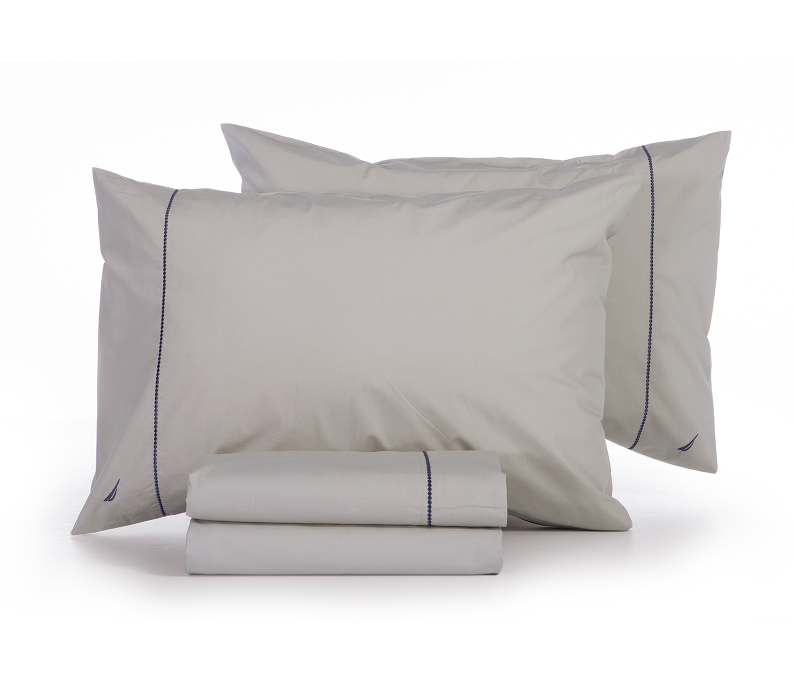 Σεντόνια Υπέρδιπλα Nef-Nef Homeware (Σετ) Nautica - Nau Wave Solid 240Χ270 Linen