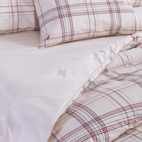 Παπλωματοθήκη Υπέρδιπλη Nef-Nef Homeware (Σετ) Nautica -Nau Navigate 240x220 Ecru