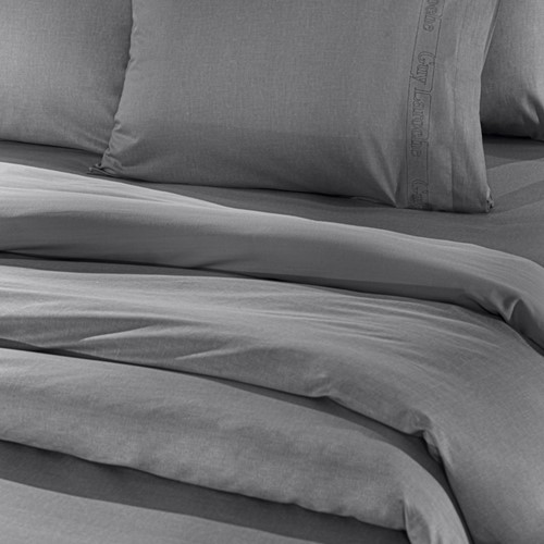 Σεντόνι King Size Μεμονωμένο Guy Laroche Color Plus Anthracite 180Χ200+42