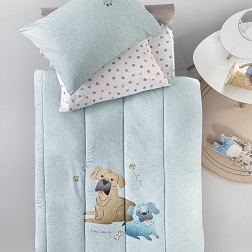 Παιδικό Κουβερλί Guy Laroche Paw Suede 160Χ230 Ciel