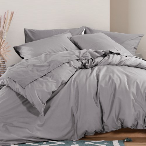 Παπλωματοθήκη Υπέρδιπλη Nef-Nef Homeware Basic-22 Light Grey 230x240