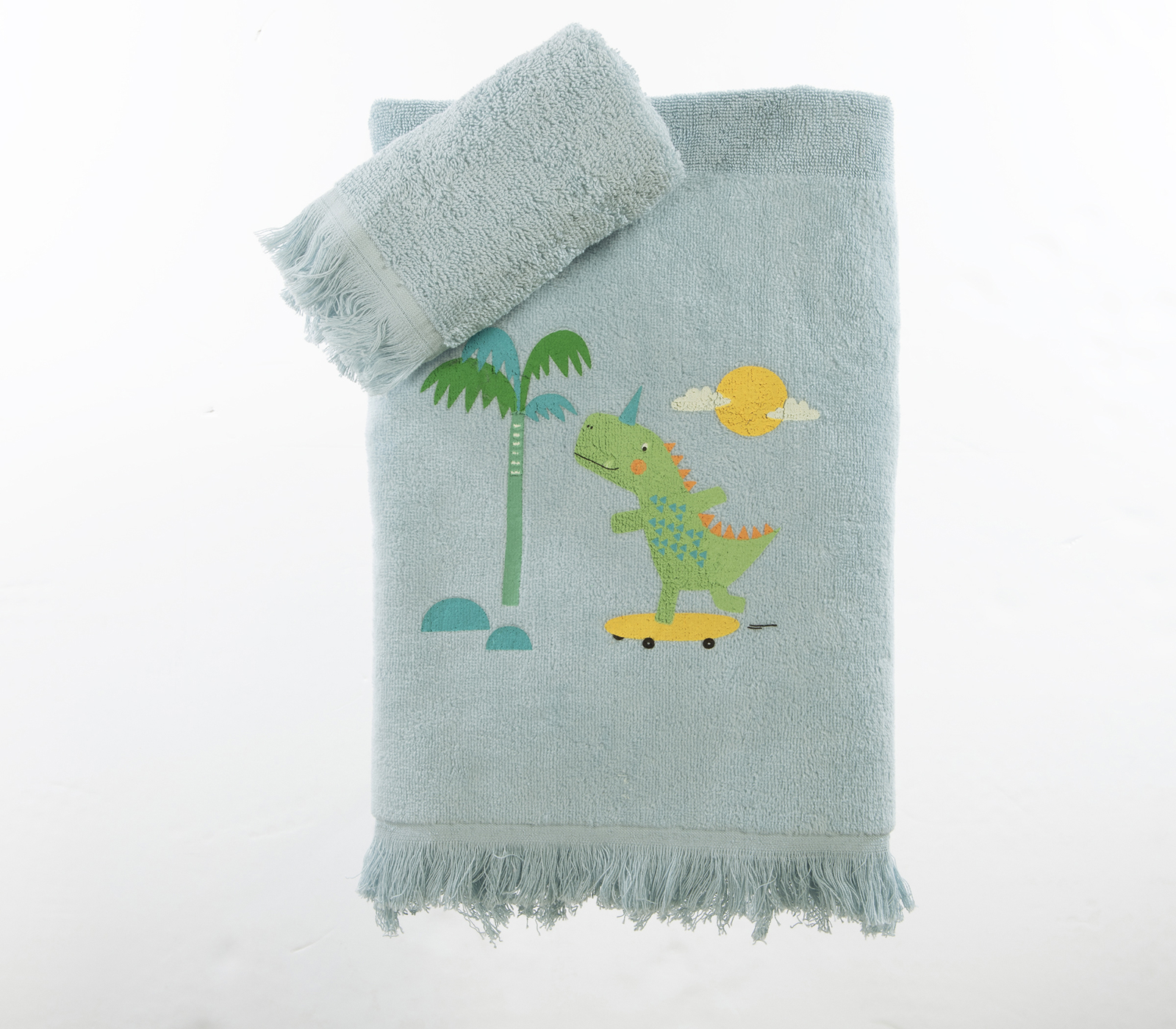 Παιδικές Πετσέτες Nef-Nef Homeware (Σετ) Dinos On Wheels Blue