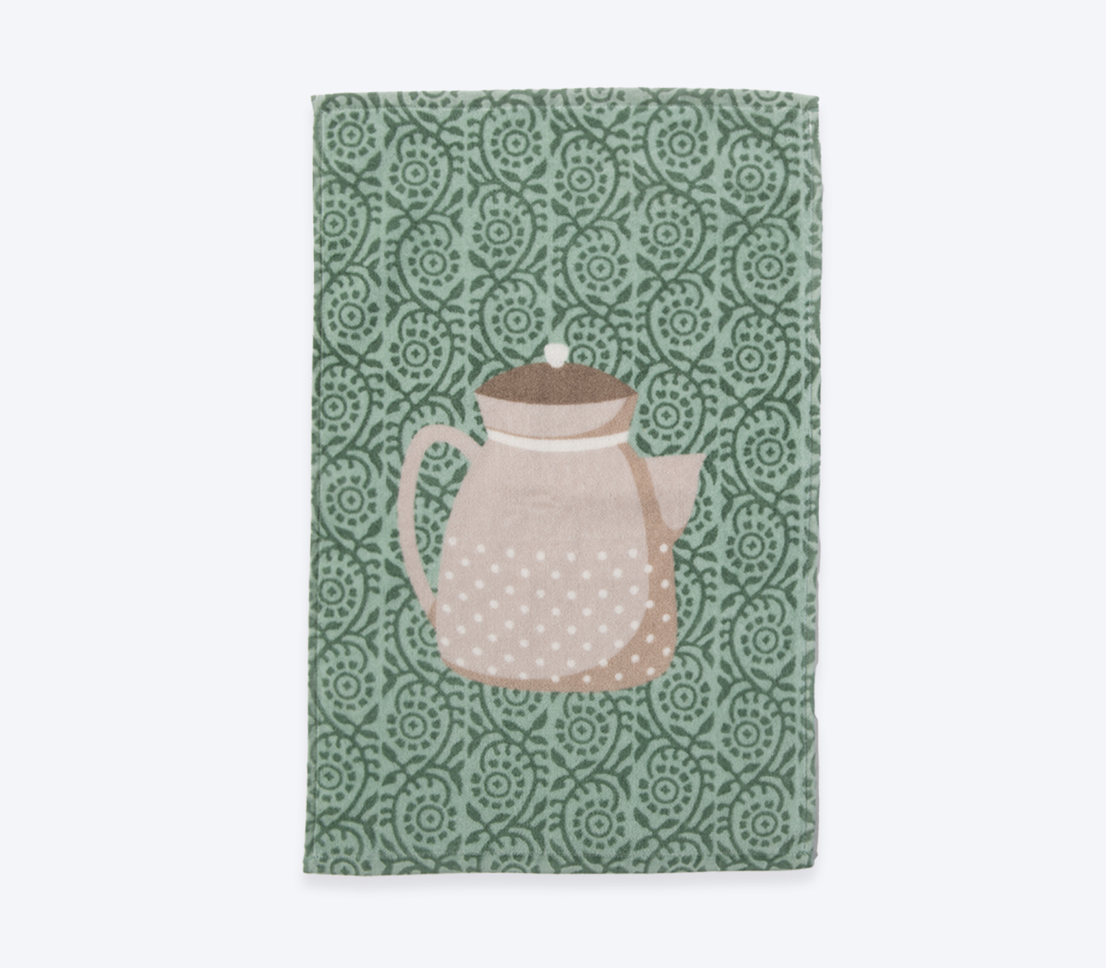 Ποτηρόπανο Βελουτέ Nef-Nef Homeware My Teapot 40x60 Green