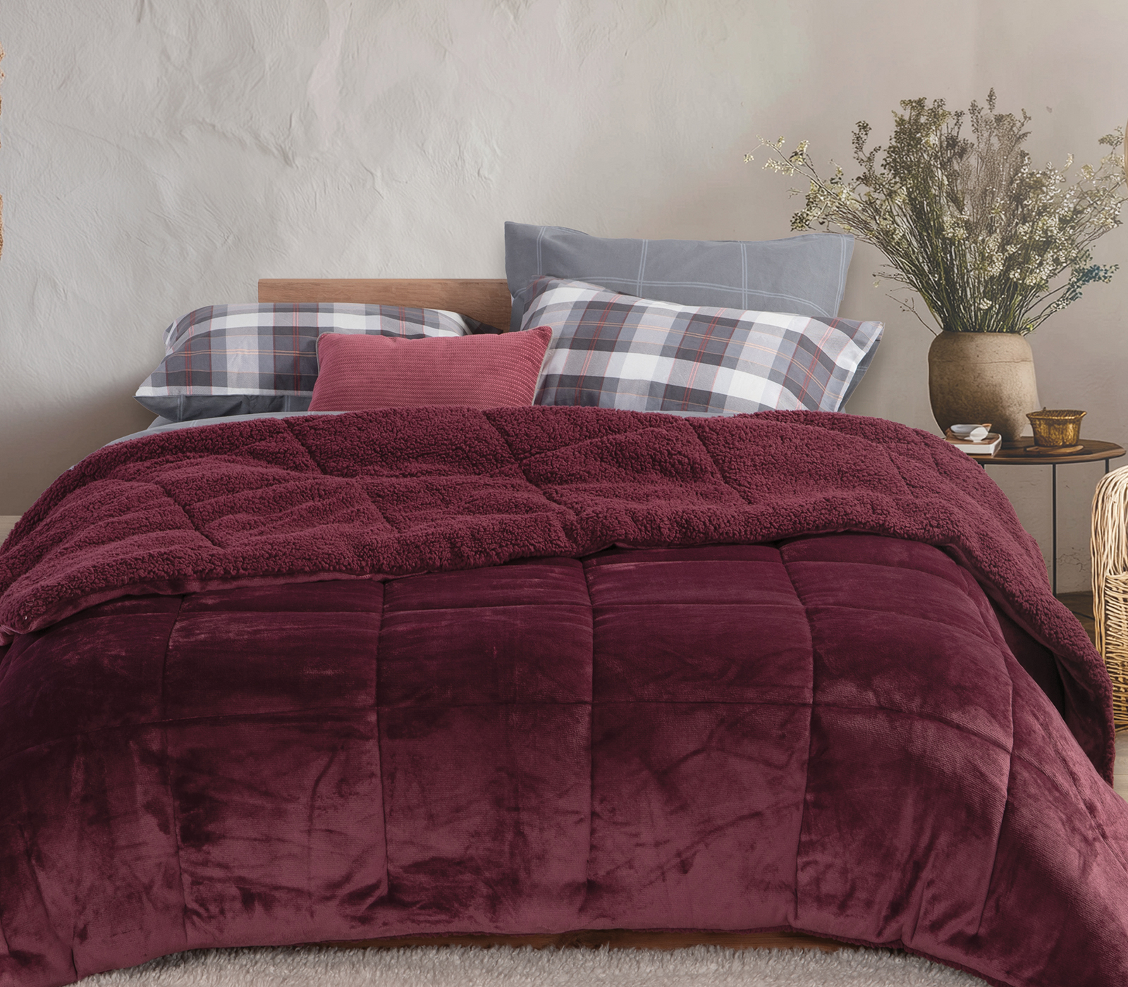 Κουβερτοπάπλωμα Υπέρδιπλο Nef-Nef Homeware Singular 24 220Χ240 Bordo