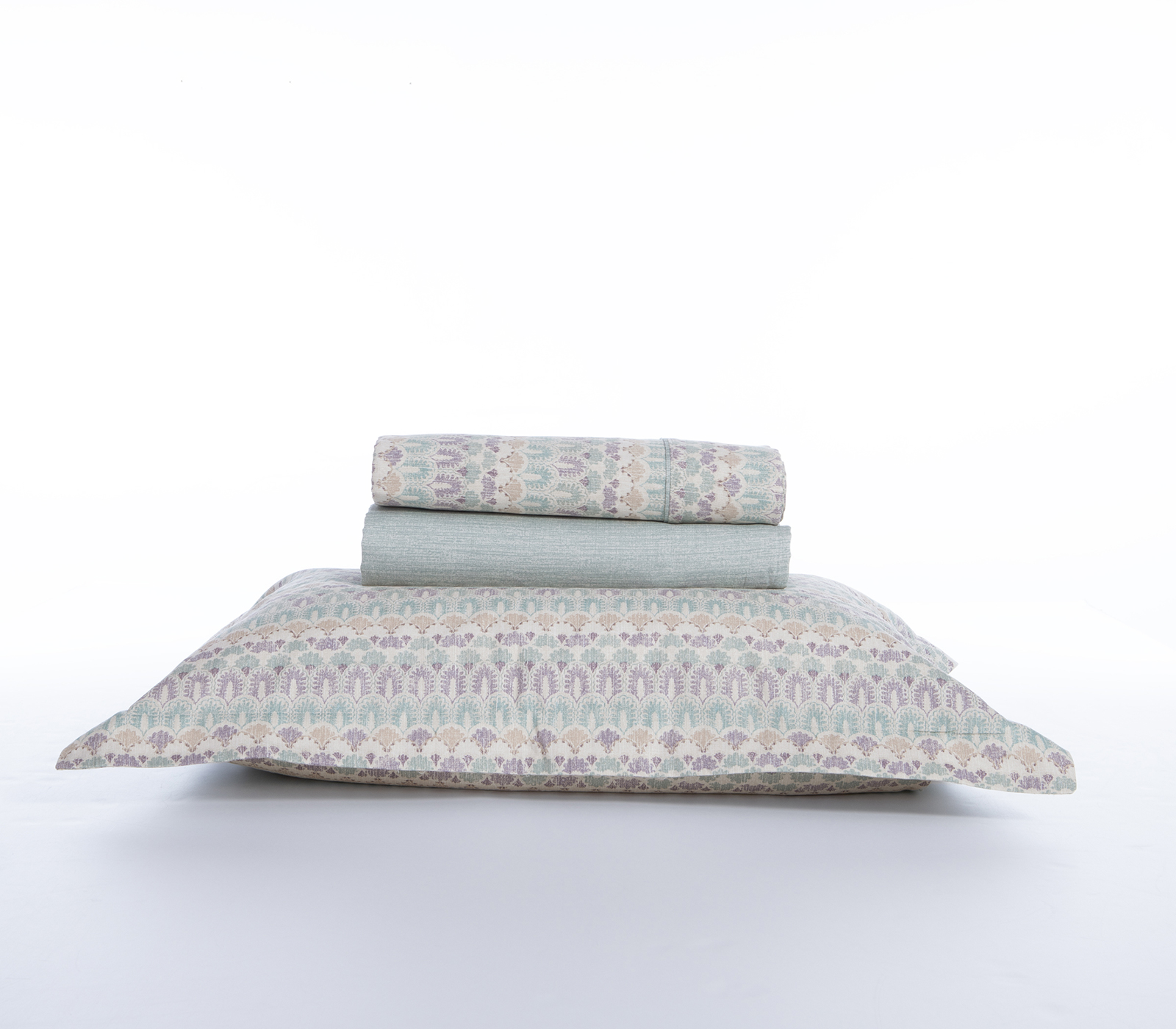 Σεντόνια Υπέρδιπλα Βαμβακοσατέν Nef-Nef Homeware (Σετ) Mosair 240X270 Aqua