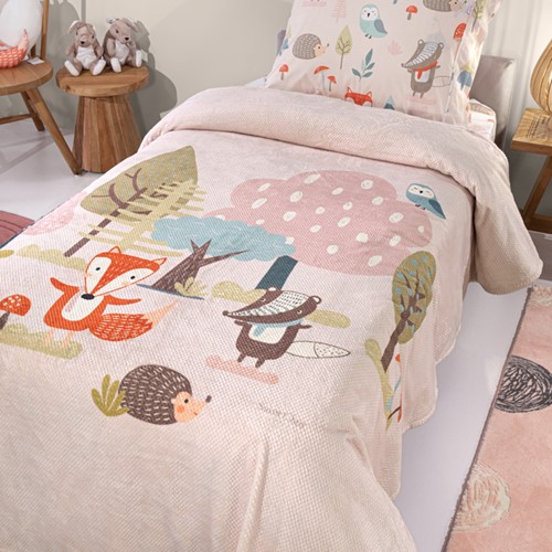 Παιδική Κουβέρτα Fleece Saint Clair Timber Pudra 160X220