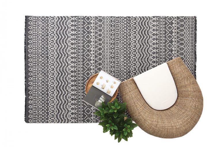 Χαλί Σαλονιού Royal Carpet Casa Cotton 1.57X2.30 - 22077 Black (All Season)