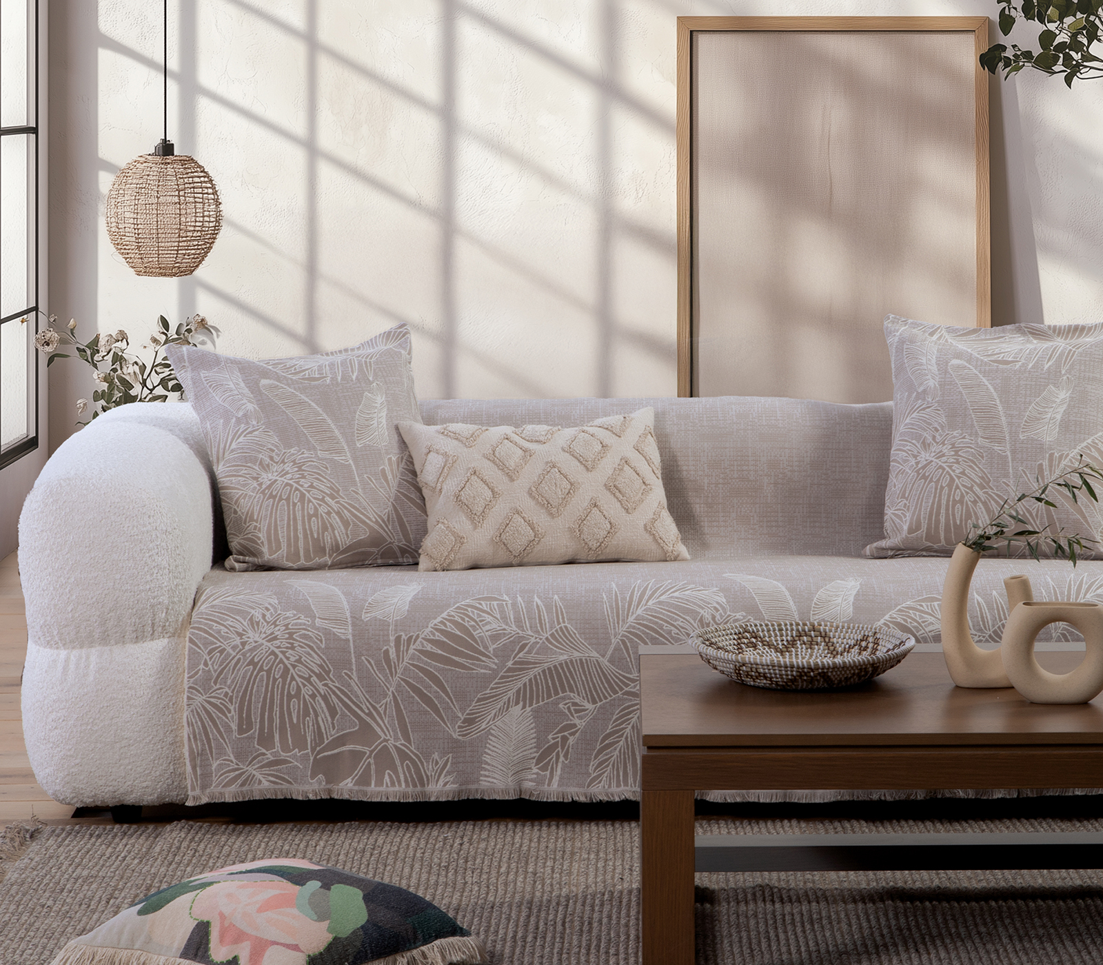 Ριχτάρι Τριθεσίου Nef-Nef Homeware Grow 170x300 Beige