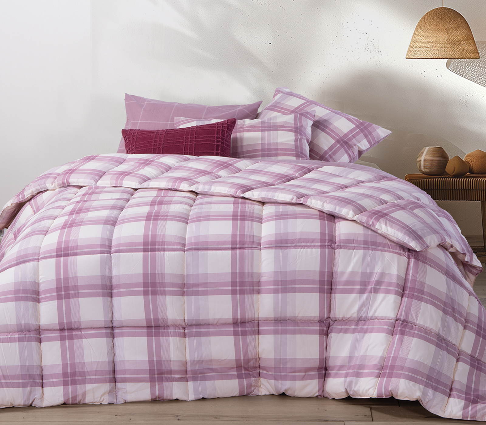 Πάπλωμα Υπέρδιπλο Nef-Nef Homeware Charlie 240X220 Mauve