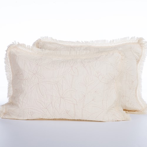 Ζεύγος Μαξιλαροθήκες Nef-Nef Homeware Jamal 52x72 Ecru