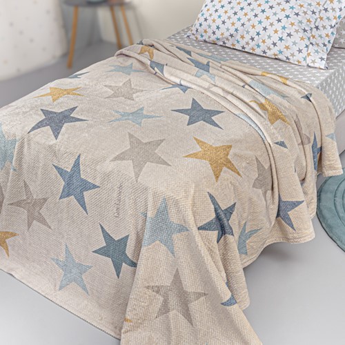 Κουβέρτα Μονή Guy Laroche Cosmos Ultra Soft 160x220 Pudra