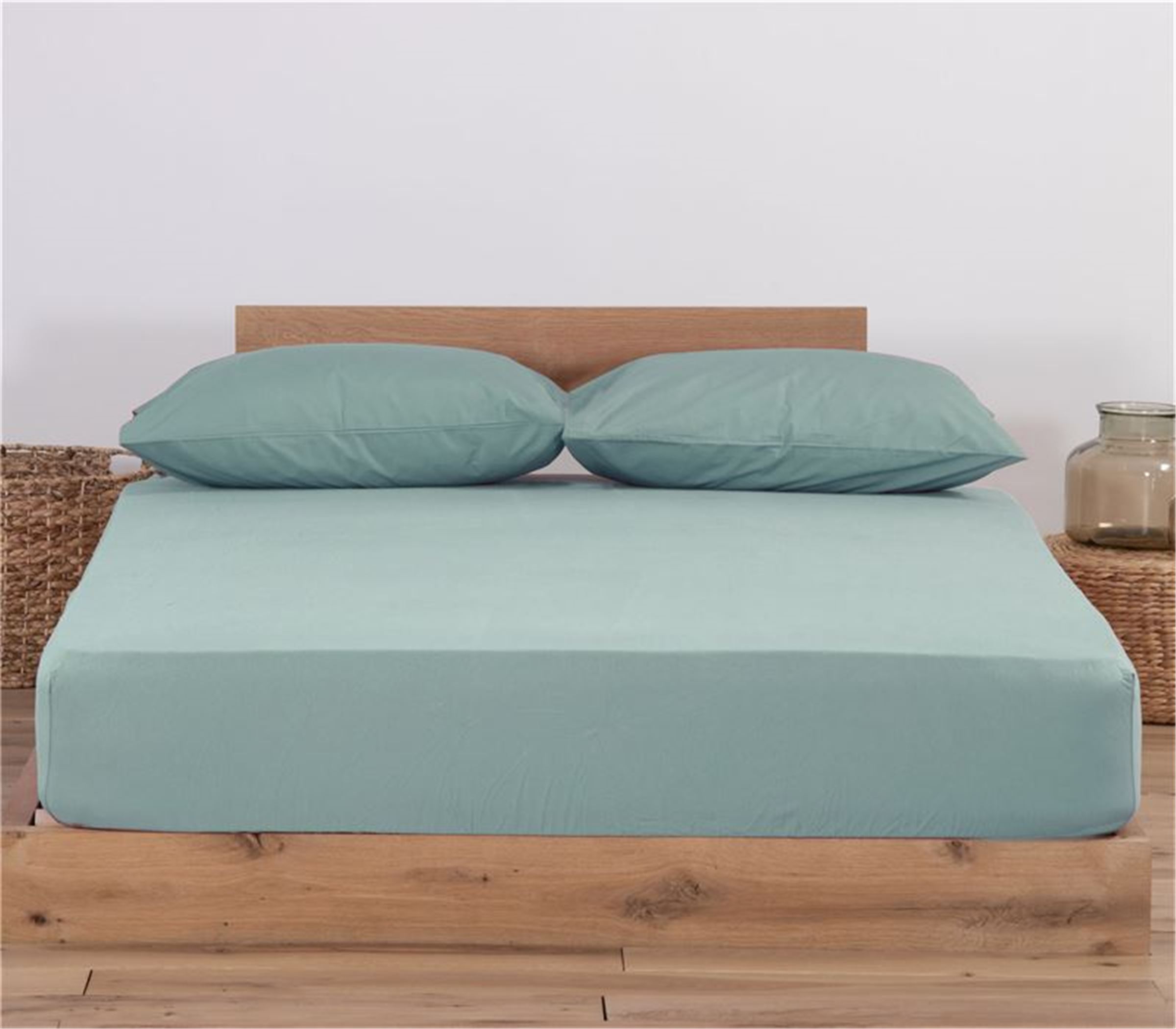 Σεντόνι Μεμονωμένο Μακό King Size Nef-Nef Homeware Jersey 180X200+35 Mint
