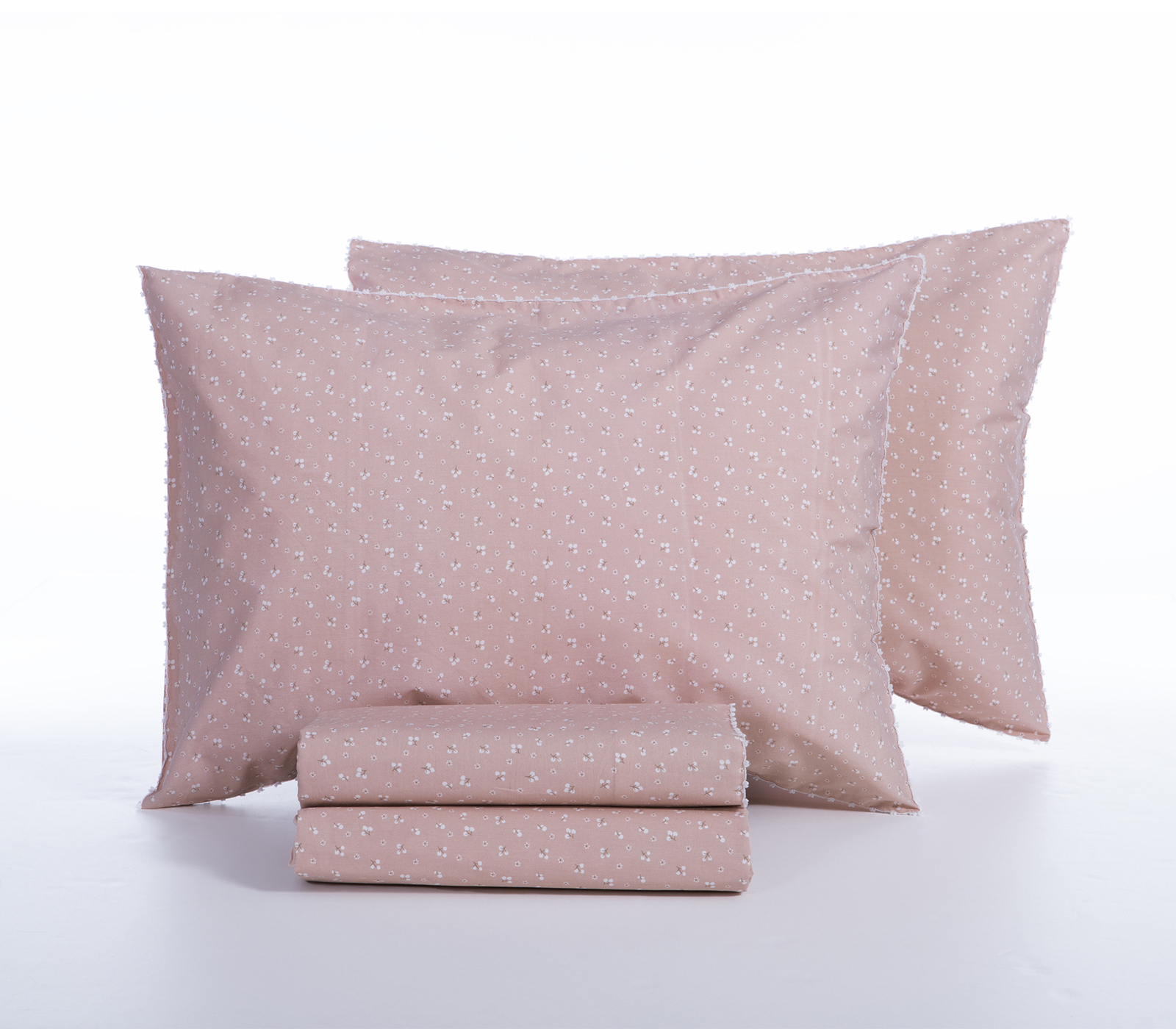 Σεντόνια Διπλά Nef-Nef Homeware (Σετ)  Sissy 200x270 Rose 