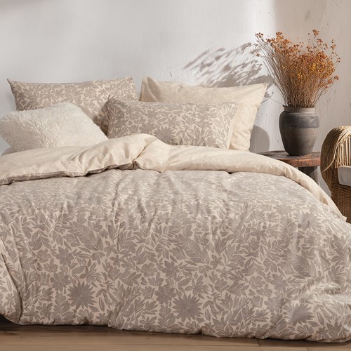 Παπλωματοθήκη Φανελένια Μονή Nef-Nef Homeware (Σετ) Issual 160x230 Grey