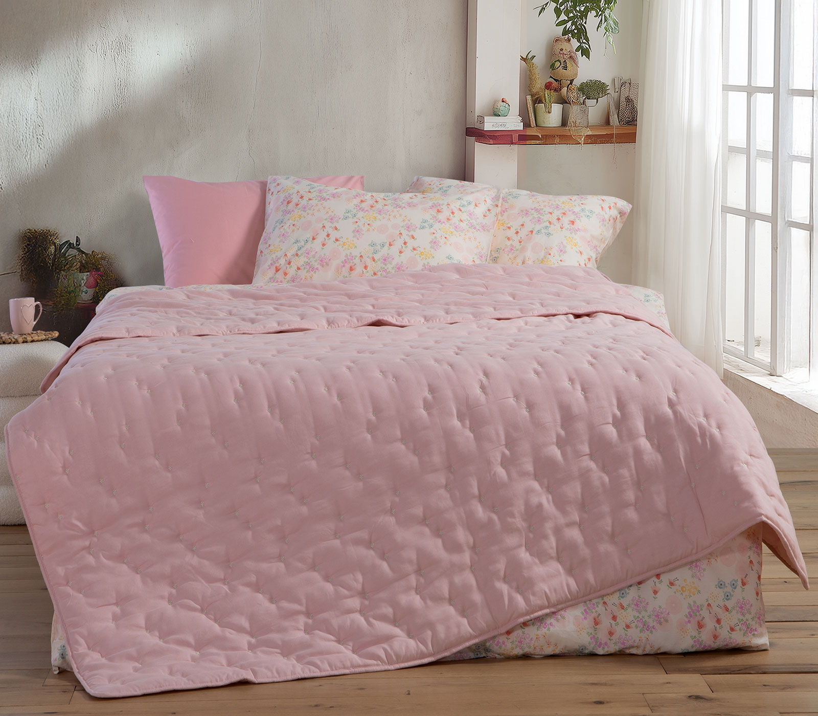 Παιδικό Κουβερλί Nef-Nef Homeware Special Flower 180X240 Pink 