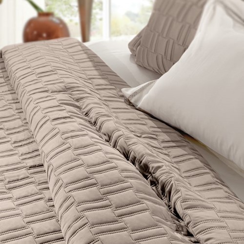 Κουβερλί Υπέρδιπλο Βαμβακοσατέν Guy Laroche (Σετ) Brick Taupe 250X240