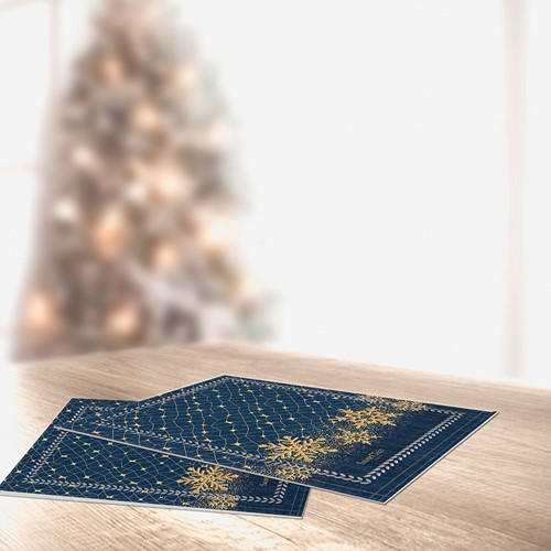 Σουπλά Χριστουγεννιάτικο Saint Clair Christmas 3036 Blue Laser Cut 45X33