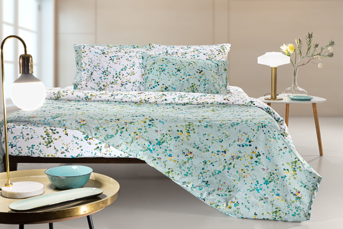 Παπλωματοθήκη Υπέρδιπλη Guy Laroche (Σετ) Carmel Mint 225X245