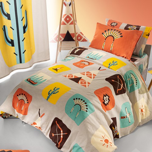 Παιδικά Σεντόνια Μονά Saint Clair (Σετ) 160X250 Indian Multi