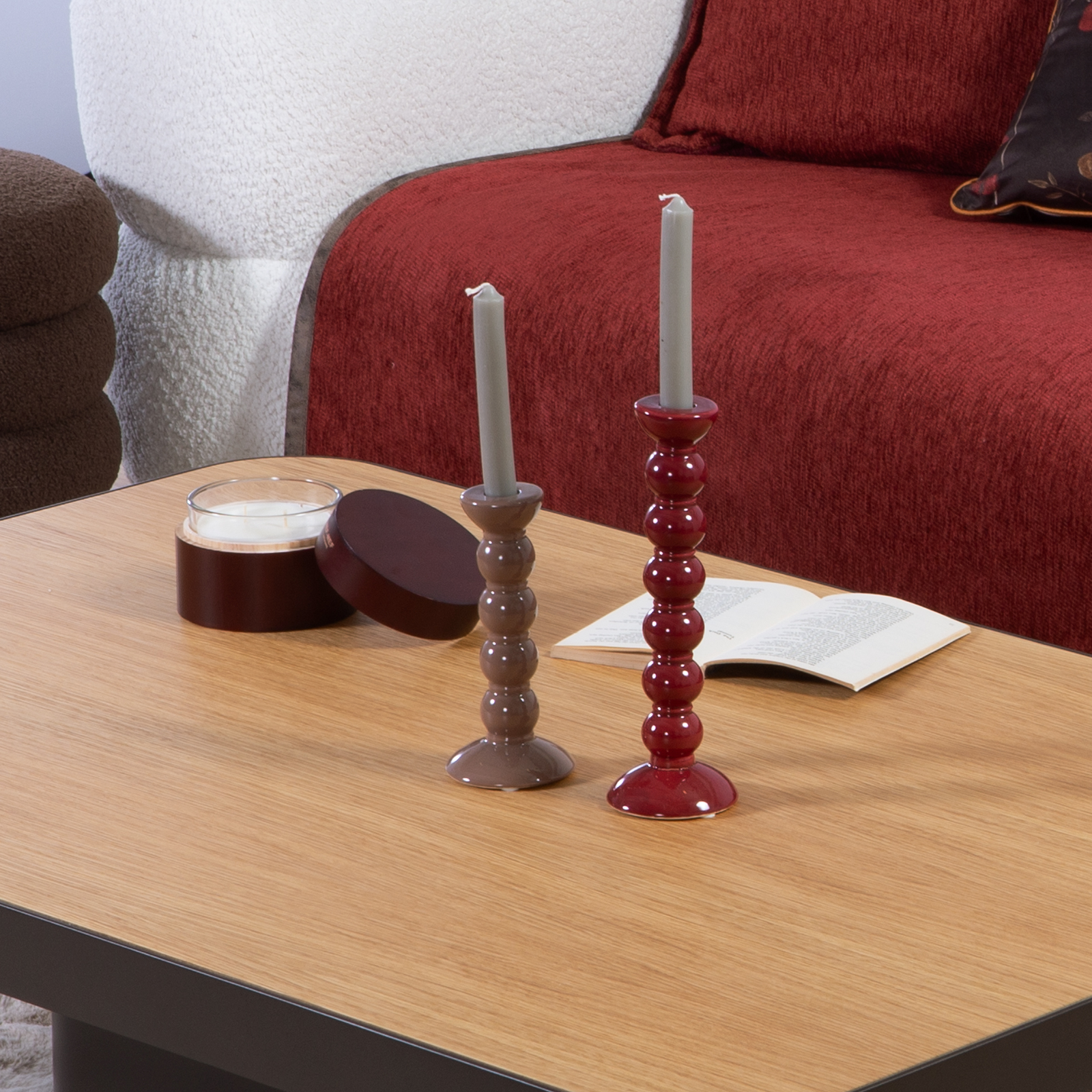 Κηροπήγιο Nef-Nef Homeware Nast 8.5x27 Bordo