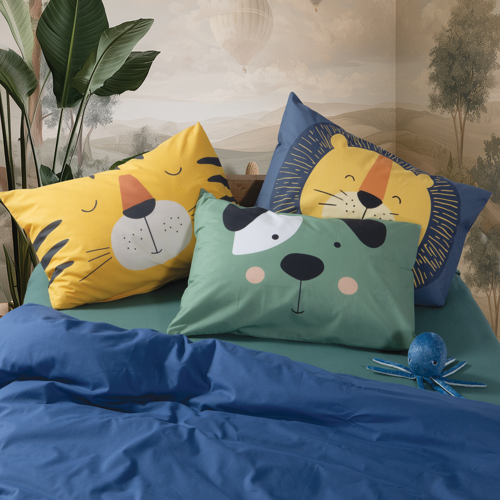 Παιδική Μαξιλαροθήκη Nef-Nef Homeware Happy Dog Green