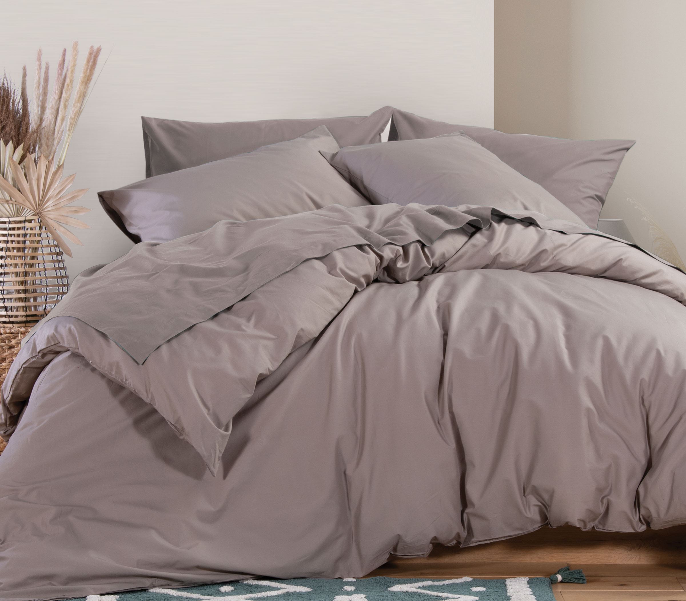  Παπλωματοθήκη Υπέρδιπλη Βαμβακερή Nef-Nef Homeware Basic-22 230X240 Mocca