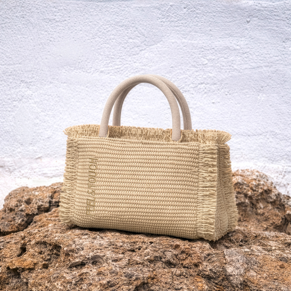 Τσάντα θαλάσσης Mini Feel and Touch Tropical Natural