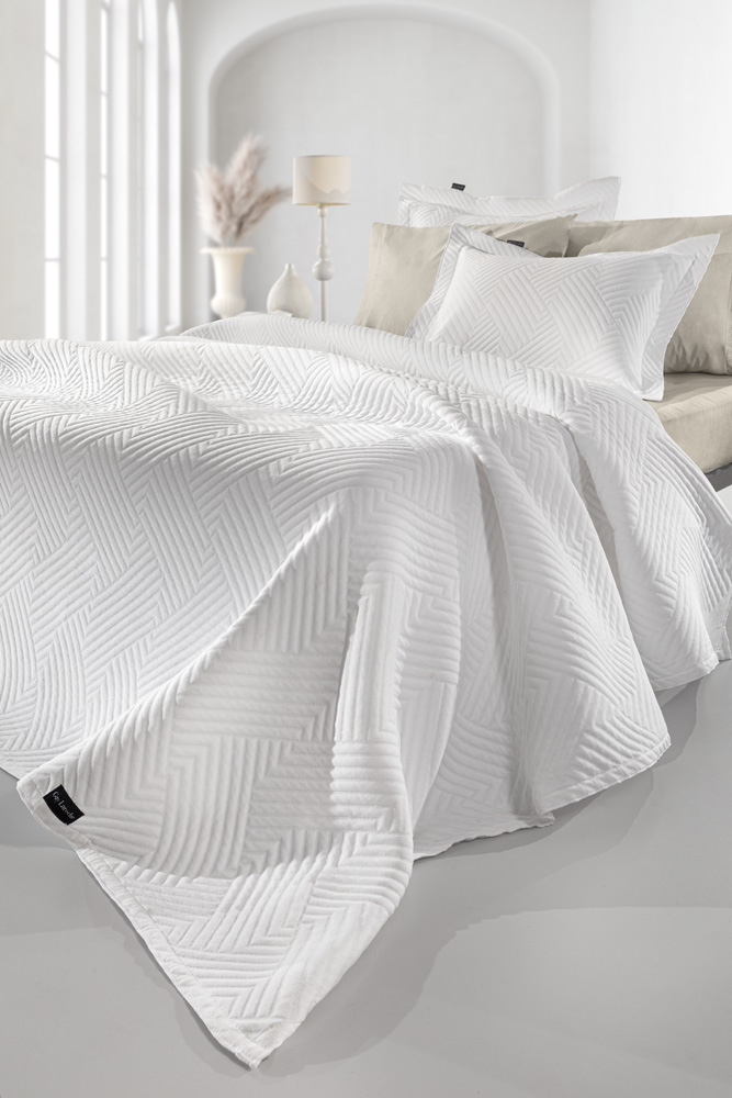 Κουβέρτα Μονή Guy Laroche Lupo 180X260 White