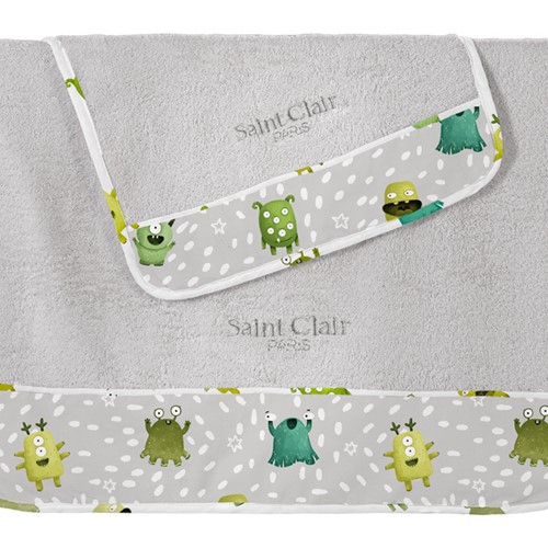 Βρεφικές Πετσέτες Saint Clair (Σετ 2τμχ) Monsters Lime