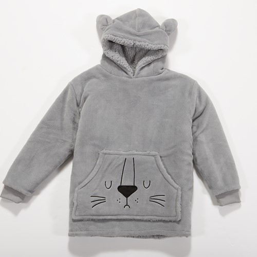 Παιδικό Πόντσο Nef-Nef Homeware Sleeping Lion Grey 04-06